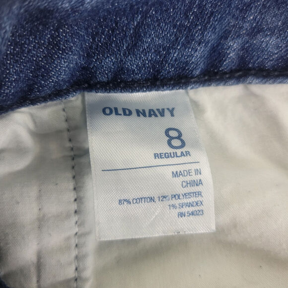 Old Navy Jeans Womens 8 Blue Low‎ Rise The Diva Straight Leg Dark Wash Denim - Picture 9 of 13
